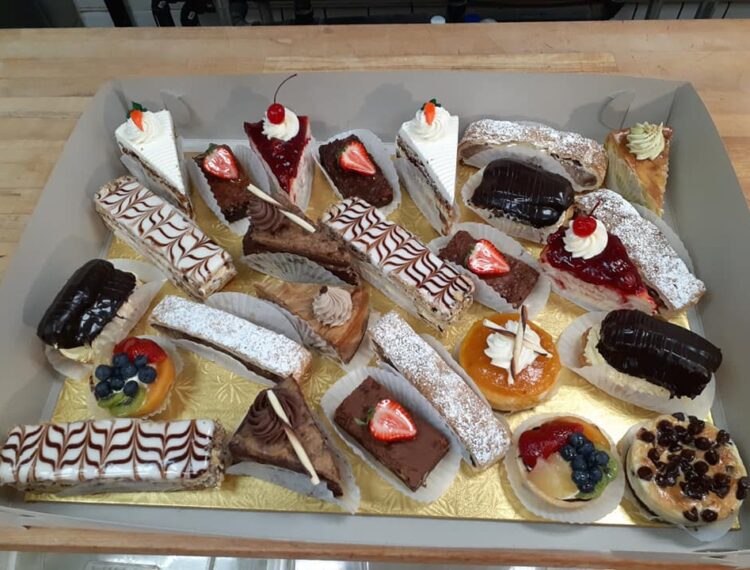 various pastries on a tray