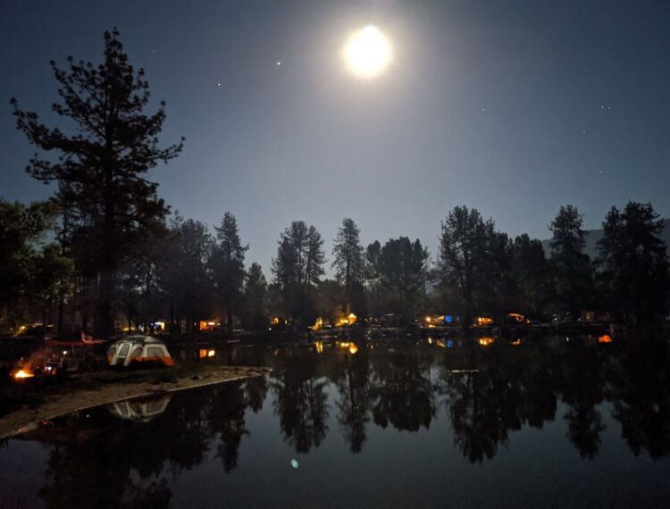 nighttime at the lake
