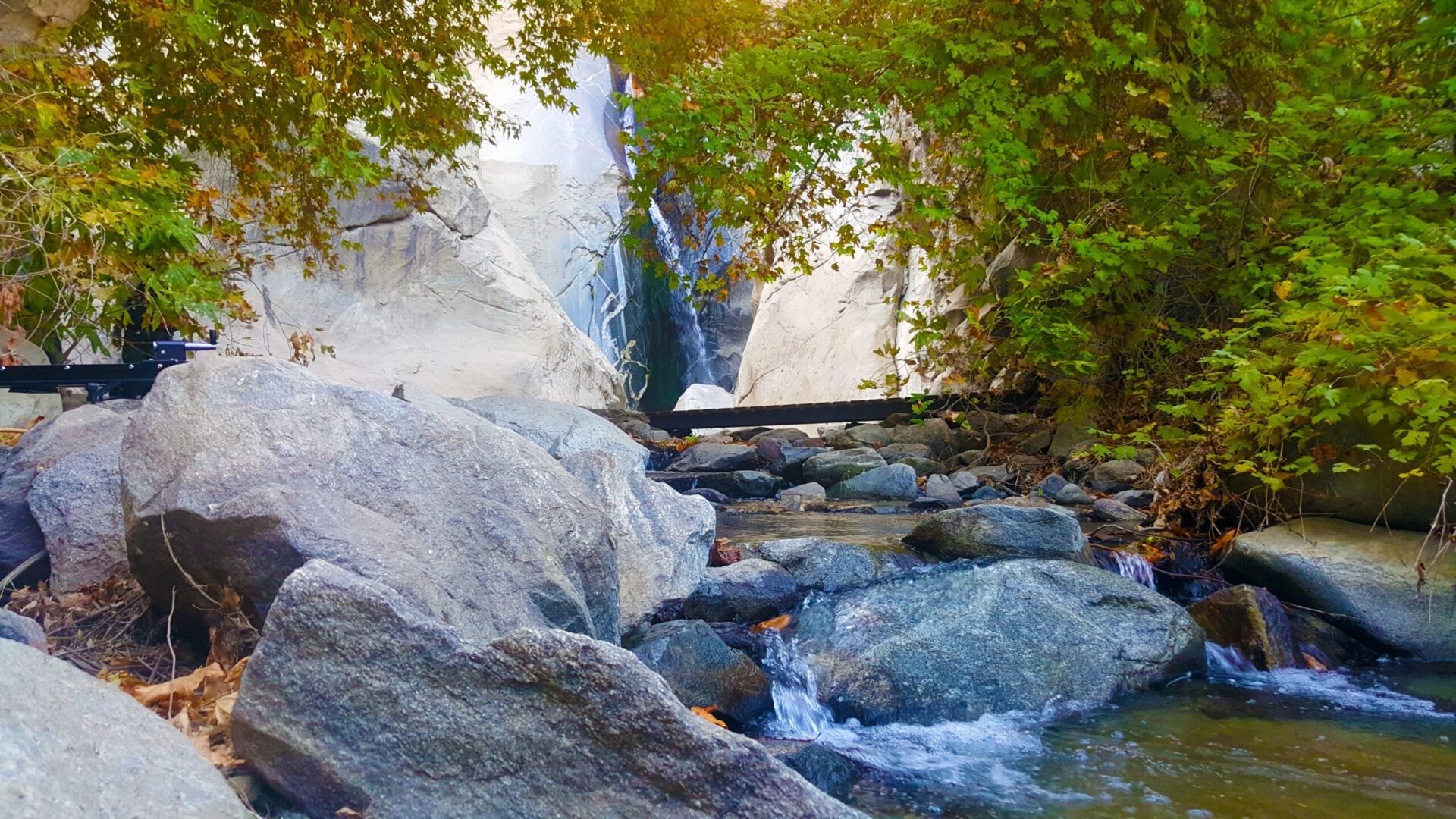 water running in Tahquitz Canyon