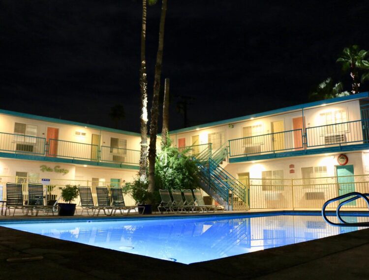 Adara Hotel pool at night