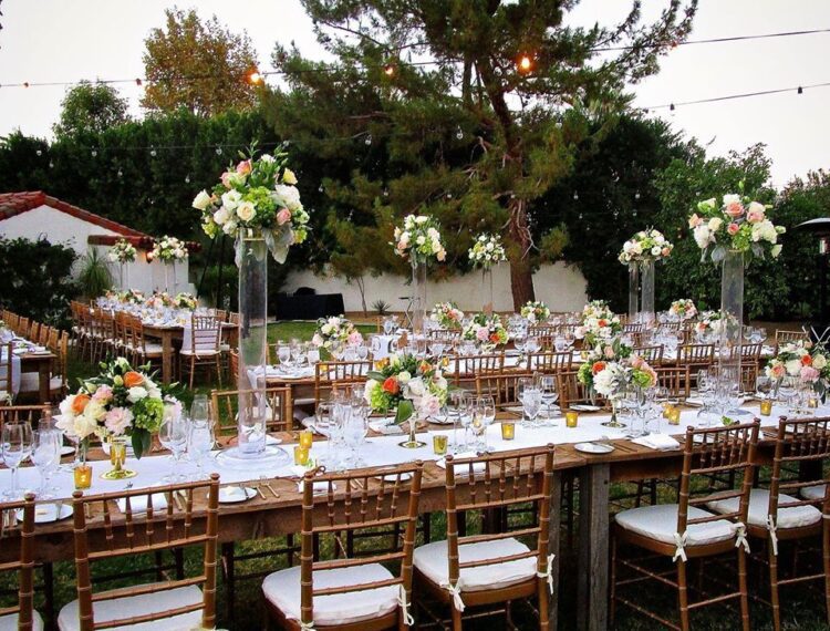 banquet table outdoors