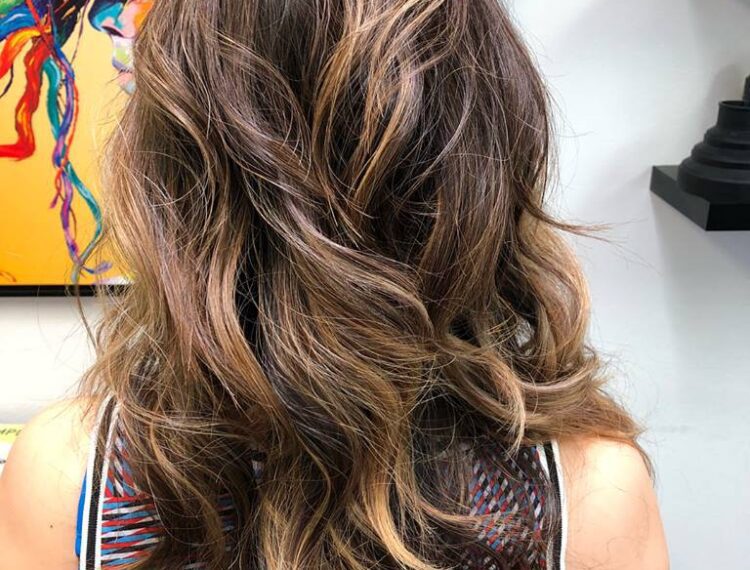 back of woman's hair