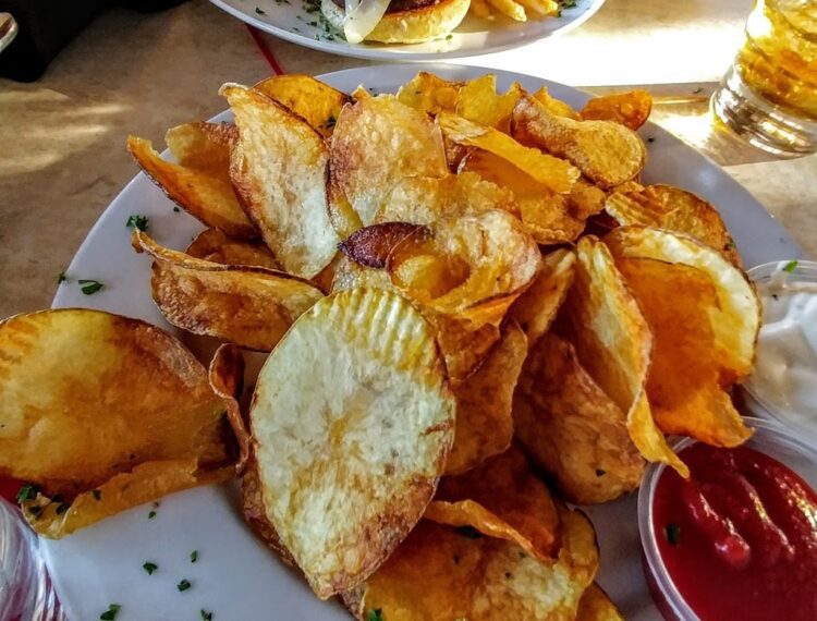 chips on a plate