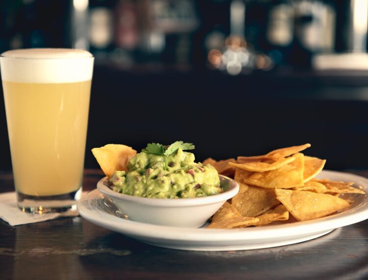 chips, guac and a beer