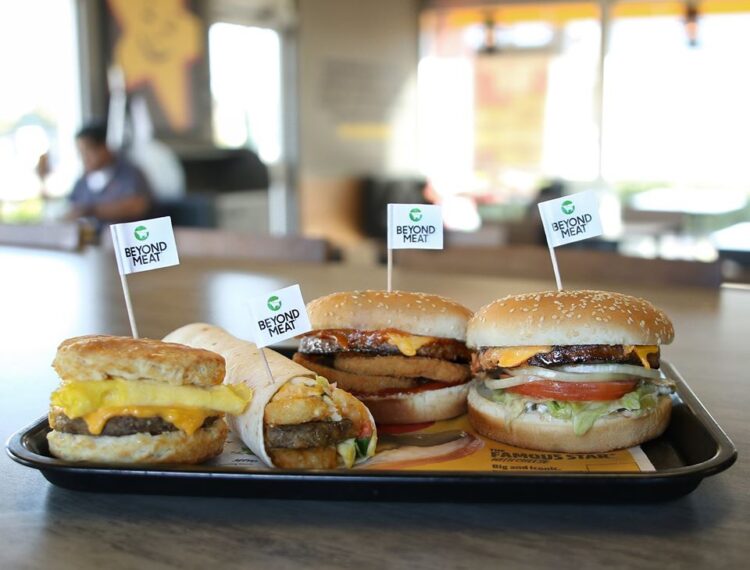 hamburgers on a tray
