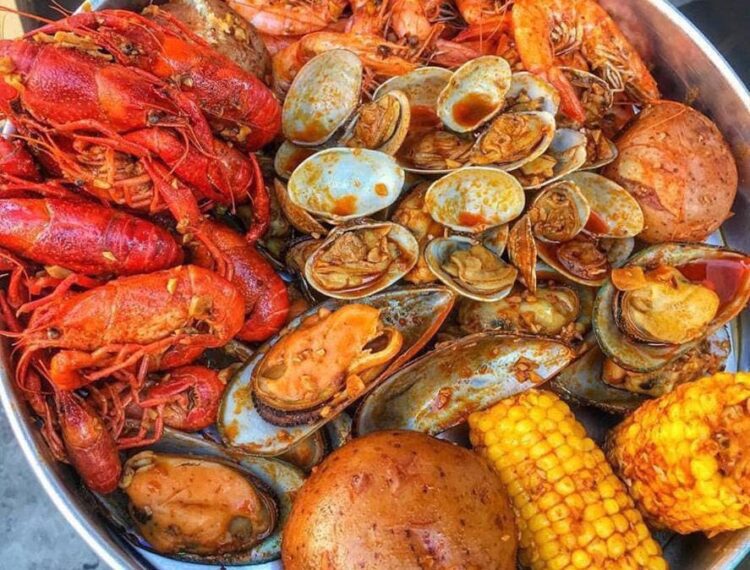 tray of seafood