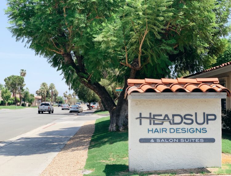 heads up hair design sign