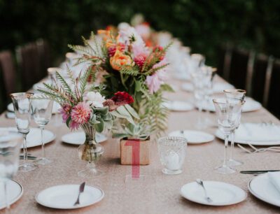 table setting for reception