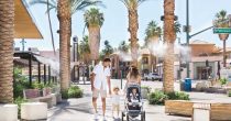 Family walking downtown Palm Springs
