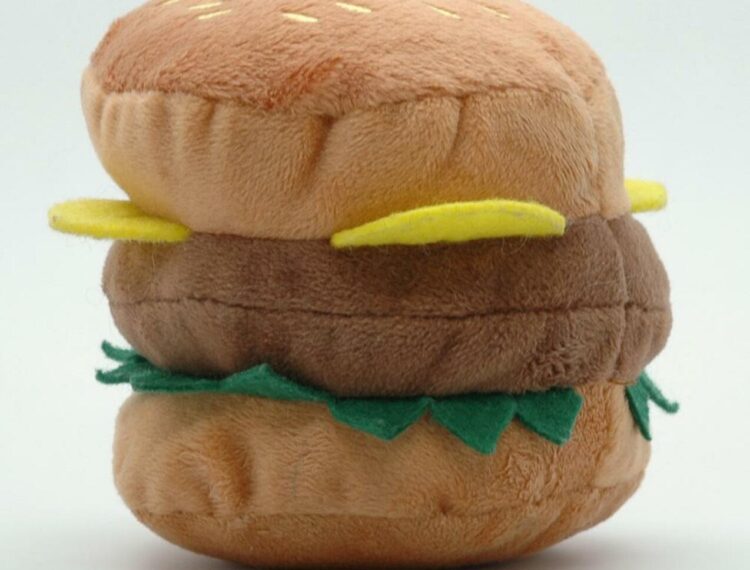hamburger doggy toy
